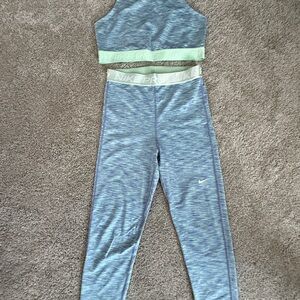 Nike Pro Dri-FIT Blue and Green Set